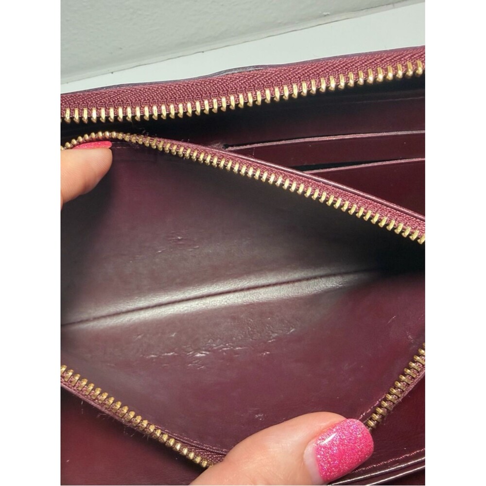 Louis Vuitton Burgundy Vernis Monogram Zip Long Wallet - Picture 12 of 14